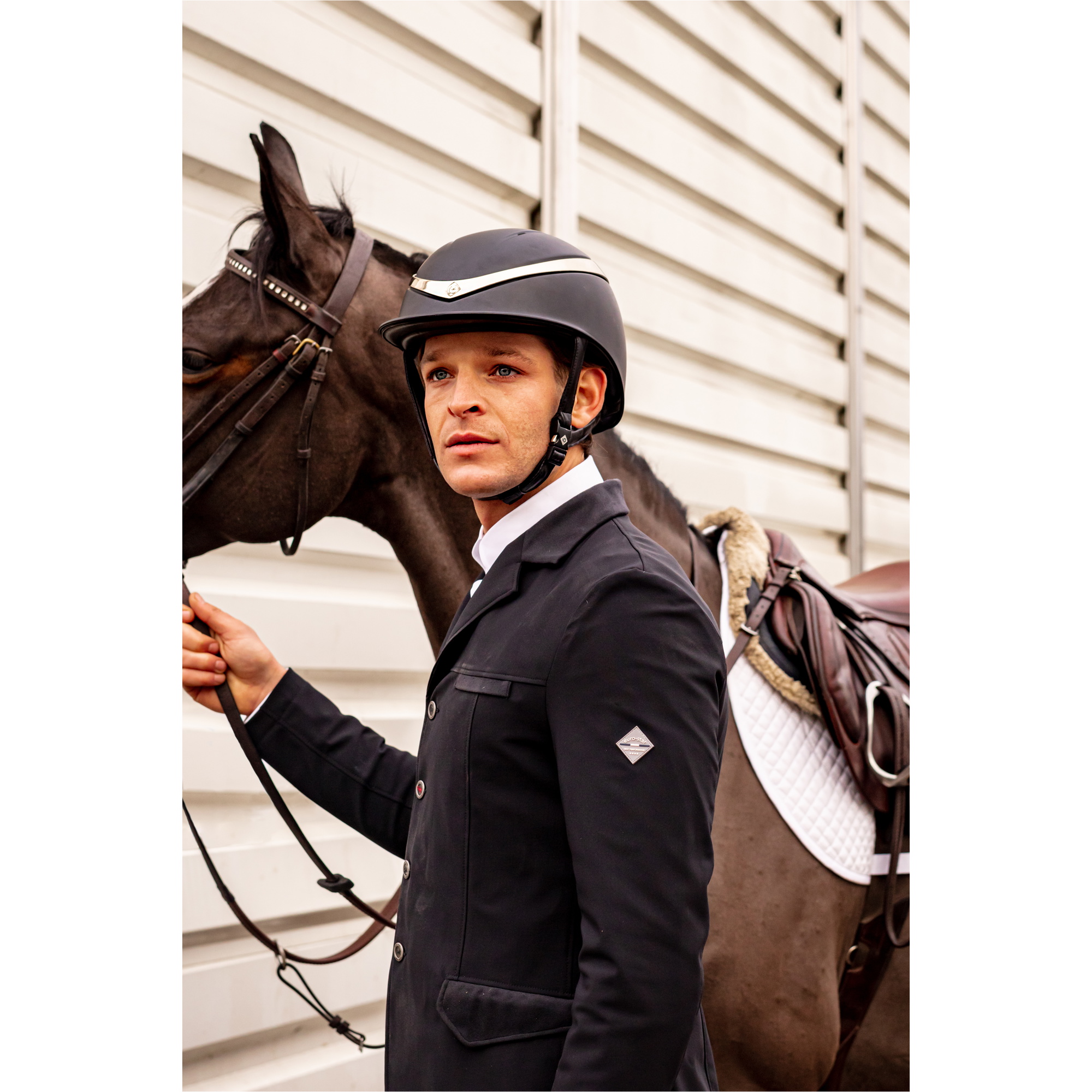 Charles Owen Unisex Halo Helmet & Headband CHHHB - Black / Platinum